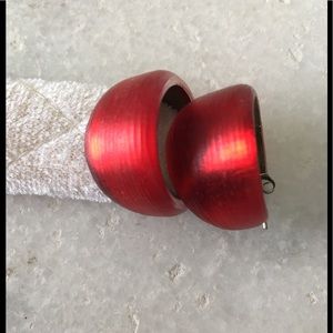SOLD: Alexis Bittar Red Hoop earrings
